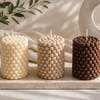Wide Bubble Pillar Candle